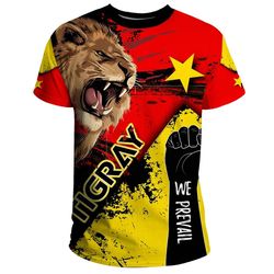 Tigray Prevail Brush Style T-shirt, African T-shirt For Men Women