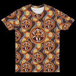 Nelson Mandela Fabric T-shirt 02, African T-shirt For Men Women