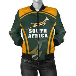 South Africa Springbok Women's Bomber Sport Style, African Bomber Jacket For Men Women