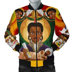 Ethiopia Tewahedo Culture Angel Orthodox Bomber - King Style, African Bomber Jacket For Men Women