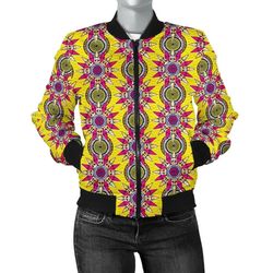 Ankara Cloth - Aje Goddess of Wealth Bomber Women, African Bomber Jacket For Men Women