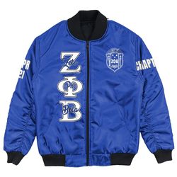 Custom Zeta Phi Beta (Blue) Bomber Jackets, African Bomber Jacket For Men Women