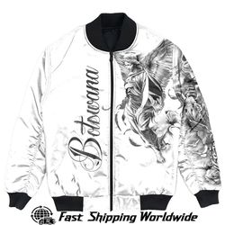 Botswana Bomber Jacket Angel of the Lord - Famous Body Tattoo Style, African Bomber Jacket For Men Women