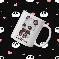 Panda mug Cute Panda Mug Panda lover Gift Wwf gift stocking filler Panda Coffee mug bear mug Animal mug