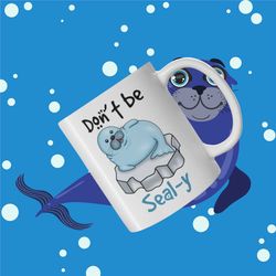 Seal mug Cute Seal Mug Seal lover Gift Wwf gift stocking filler Seal Coffee mug sealife mug Animal mug