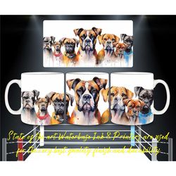 Boxer dog mug Dog mug Puppy mug cute dog lover gift ideas  puppy lovers  gift idea Boxer dog art Boxer dog gift idea Box
