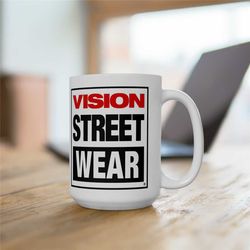 Vision Street Wear logo 2 sided 15oz Coffee Mug -  Free Shipping