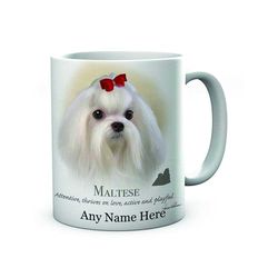 Howard Robinson Maltese Dog Image On Ceramic Tea/Coffee Mug Ideal Gift
