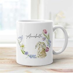 Personalised Mug - Personalised Ceramic Mug - Spring Bunny
