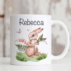 Personalised Rabbit Mug - Personalised Melamine Mug - Children's Mug