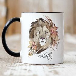 Lion Mug - Personalised Lion Mug - Personalised Mug
