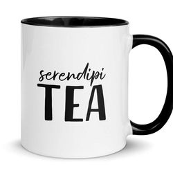 serendipi-tea mug, serendipity, tea lover gift, whimsical mug, wordplay mug, teacup idea, gift for mom, birthday mug gif