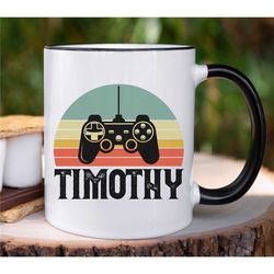 Personalized Retro Video Game Mug Game Controller Coffee Mug Video Game Mugs Gift for Him Gaming Gifts Birthday Gamer Cu