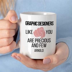 Personalized Graphic Designer Mug, Precious and Few, Custom Artist Birthday, Coworker, Office Mug, Creative Profession,