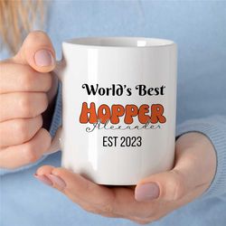 custom 'world's best hooper' basketball mug, personalized gift with name, unique coach gift, fan, sports, birthday prese