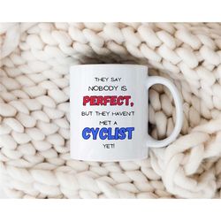 Gift for Cyclists, Cyclist Mug, Gift for Bikers, Training Mug for Him, Birthday Present, Mountain Lover Cup, Rider Mug,