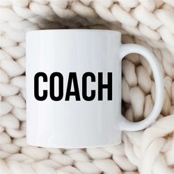 Simple Coach Mug, Bold Font, Gift for Motivational Expert, Leader Thank you, Graduation, Profession, Office Decor, For H