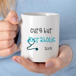 Custom Mug for Docs, Personalized Gift for Medical student, Unique Cup for Internists, GYN, Cardiologist Thank you, Anes