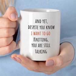 Knitter mug for her, Funny crochet mug for mum, Funny knitting gift, knitting coffee mug, Nana Gift Idea, Birthday, croc