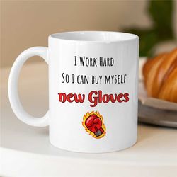boxing mug, gift for boxing fan, glove lover, coach appreciation, husband, office cup, fighting son, men, thank you, hob