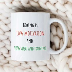 Boxing Mug, Motivation Gift for Boxing Fan, Mindset, Coach Appreciation, Husband, Office Cup, Fighting Son, Men, Thank y