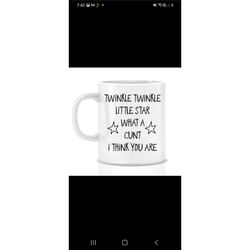 Twinkle twinkle little star, Crazy cat lady, Gift for her Housewarming gift valentines gift Funny mug Cheeky gift Inappr