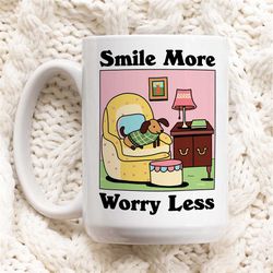 Cute Dog Self Love Juice Coffee Mug, Doggy Colorful Mug, Dog Lover Gift Idea, Self Care Retro Quote, Pink Gift Mug, Aest