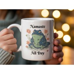 Namaste All Day Yoga Mug, Namaste Yoga Gift, Gift for Yogi, Funny Yoga Gift, Yoga Lover Gift, Funny Mug, Lush Life Mug,