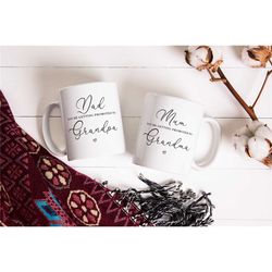 Grandparent Baby Announcement, Promoted to Grandma, Promoted to Grandpa, Promoted to Grandparents, Announcement Mugs, Mu