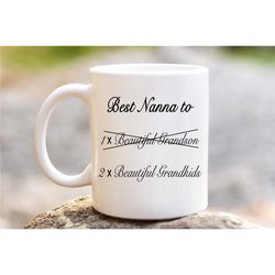 Pregnancy announcement, Best Nanna to,  Customised Mug, Personalised Gift, Customised Mug, Personalised Gift