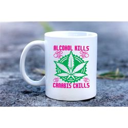Funny Weed Coffee Mug  Wake And Bake Mug Stoner Gifts  Weed Accessories - Novelty Weed Mug cannabis mug
