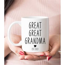 Great great Grandmother Mug, Pregnancy announcement, Great Grandma Mug,  Customised Mug, Personalised Gift, Custom Name
