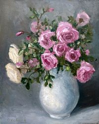 Roses Painting Bouquet Of Flowers Original Painting Still Life Wall Art 8x10
