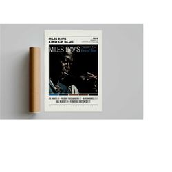 Miles Davis Posters / Kind of Blue Poster / Miles Davis, Kind of Blue, Album Cover Poster, Poster Print Wall Art, Custom