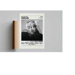 Mac Miller Posters / Circles Poster / Tracklist Album Cover Poster / Poster Print Wall Art, Home Decor / Kids / Circles