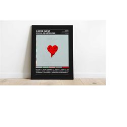 Kanye West Poster / 808s and Heartbreak Poster / Album Cover Poster Poster Print Wall Art, Custom Poster, Home Decor, 80