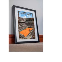 French Open Print Poster Canvas Tennis Paris Poster arena wall art tennis gift home decor grand slam poster canvas tenni