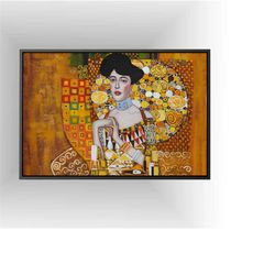 Adele Bloch Bauer - Gustav Klimt Canvas Wall Art, Gustav Klimt Gallery Wrapped Giclee Wall Art Print Klimt Museum Exhibi