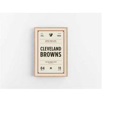 Cleveland Browns Ticket Print | Wall Art | Vintage Poster | Browns Football