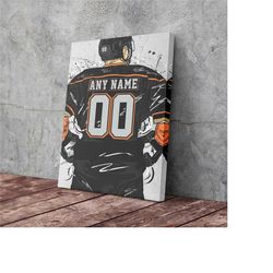 Digital File - Anaheim Ducks Jersey NHL Personalized Jersey Custom Name and Number Canvas Wall Art Home Decor