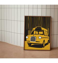 NYC Yellow Taxi Poster - nursery poster, New