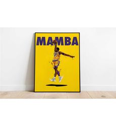 Kobe Bryant Poster, NBA Posters, Wall Art, Wall