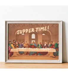 Jesus Supper Print,Alter Art,Eclectic Wall Art,Vintage Portrait,Alter Portrait,Alter