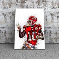 Tyreek Hill poster, Painting Hand Made Canvas, Framed Wall Art, Poster Print