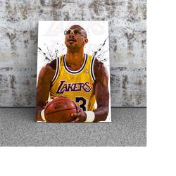 Kareem Abdul-Jabbar Poster, Basketball, Canvas, print, Man Cave, Sports wall art, Kids room decor, Gift