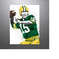 Bart Starr Green Bay Packers Football Art Poster-Free US Shipping