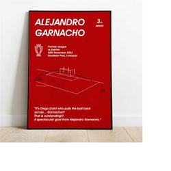 Alejandro Garnacho, Manchester United v Everton, Football Poster
