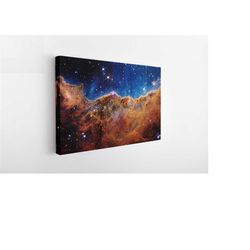 Carina Nebula NASA Deep Field Canvas, Carina Nebula Wall Decor , James Webb Space Telescope Images, Cosmic Cliffs, Canva