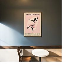 1962 nyc ballet poster - city music hall advertising - dance ballerina decor elegance poster movement inspiration dance