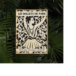french ballet poster - paris opera theater poster - ballet wall art prints - ballerina gift - nursery and kid's room dec